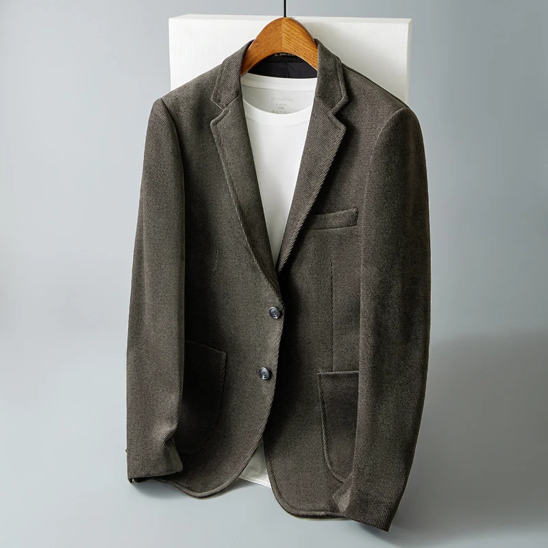 High Quality Fashion Handsome Business Leisure Autumn and Winter New Suit Thick Material Suit Jacket  Blazer Masculino Slim Fit 2