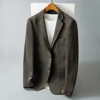 High Quality Fashion Handsome Business Leisure Autumn and Winter New Suit Thick Material Suit Jacket  Blazer Masculino Slim Fit 2
