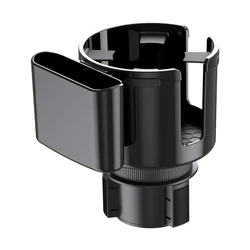Auto Interior Multipurpose Cup Holder Expander with Phone Holder (Black)