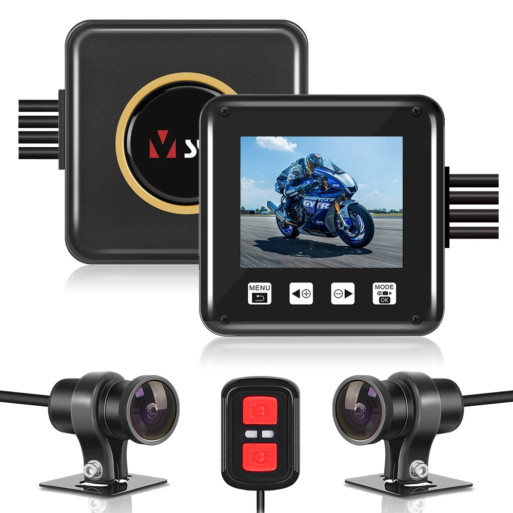 VSYS P6F Pro F6X WiFi Motorcycle Camera Recorder Moto DVR With Parking Mode TPMS Dual 1080P Full Body Waterproof Motorbike Dash