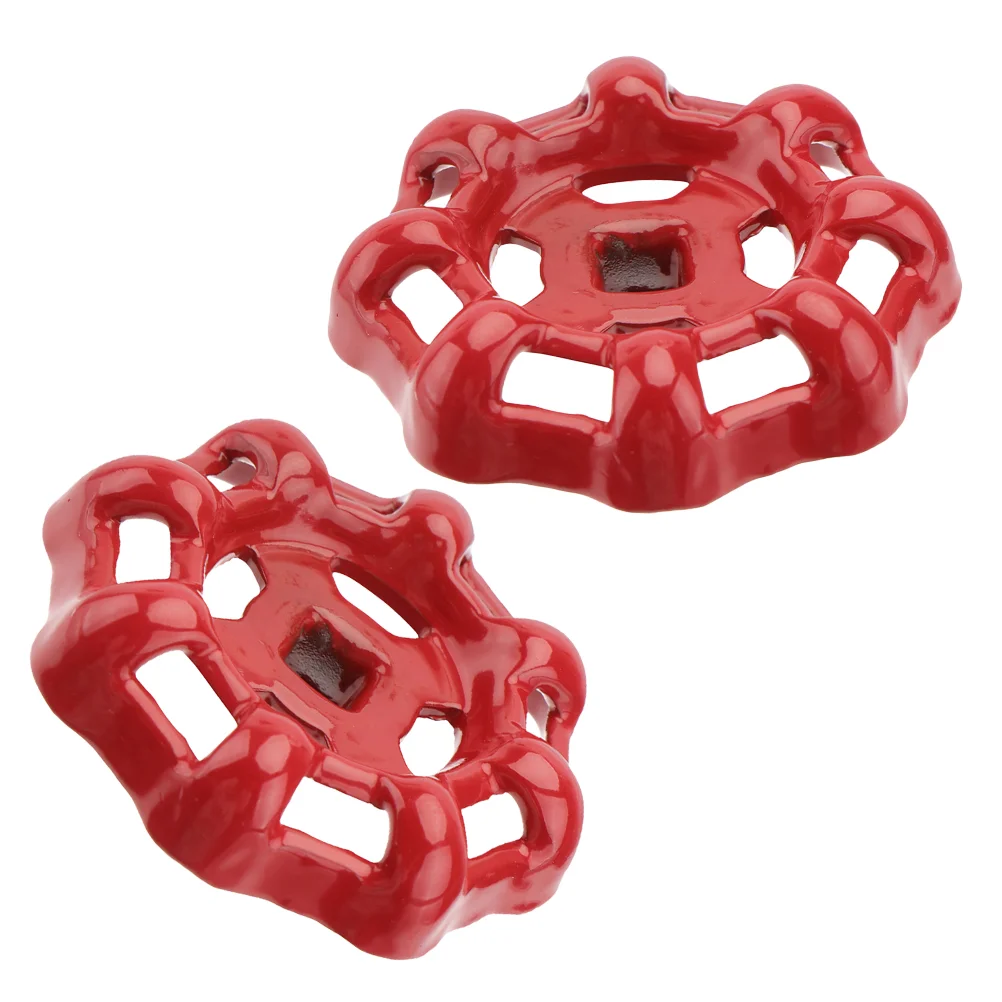 2 Pcs Gate Valve Handle Wheel Door Knob Decorative Shower Replacement Iron outside Faucet Fittings