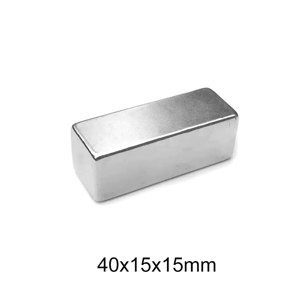 1 2 5PCS 40x15x15 Strong Neodymium Magnet sheet 40mm x 15mm Block Permanent Magnet 40x15x15mm Rectangular