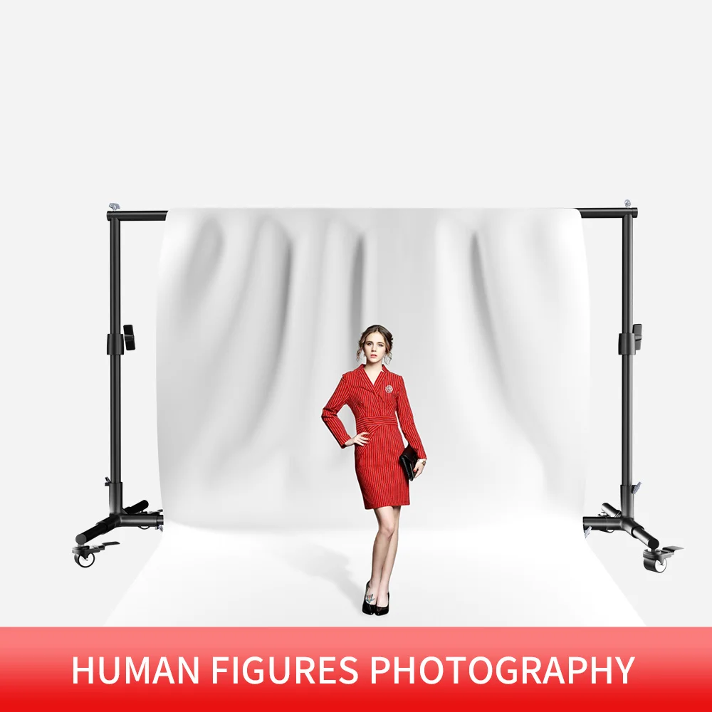 

SH 2x2M / 2x3M Background Stand With Backdrop Cloth With 4pcs Wheels With 4pcs Clips For Photography Photo Background Frame