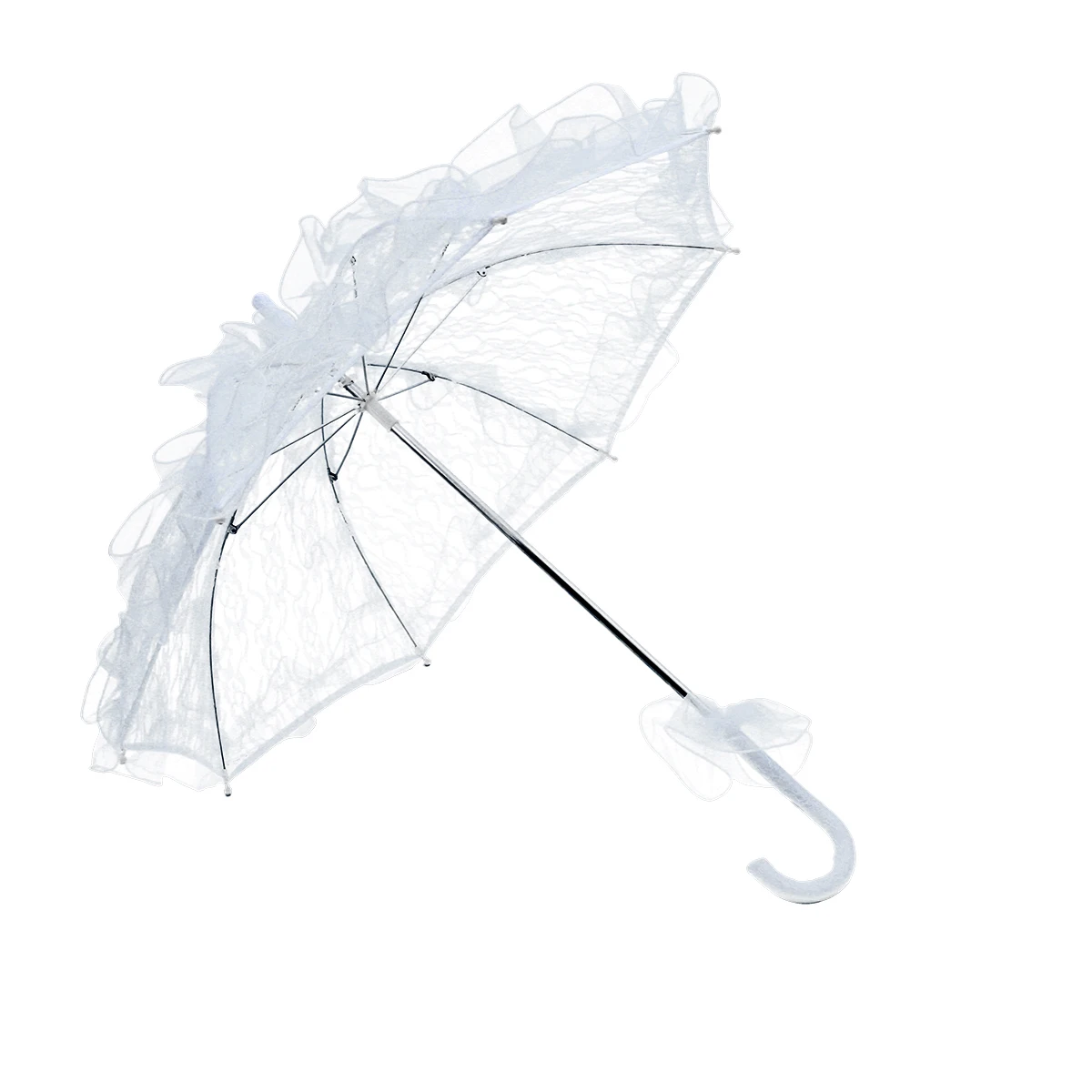Wedding Umbrella Veil Bridal Shower Props Decorative Umbrellas for Parasol Sunshade Woman Parasols Lace