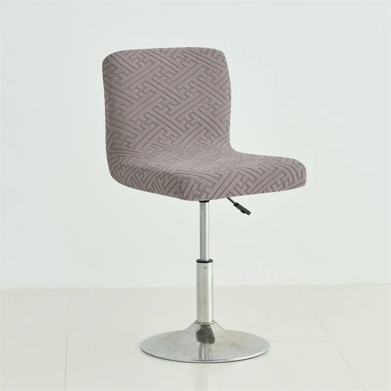 Stretch Bar Chair Cover Jacquard Bar Stool Seat Covers Slipcovers Short Back Small Size Hotel Banquet Dining Chair Case Home 6