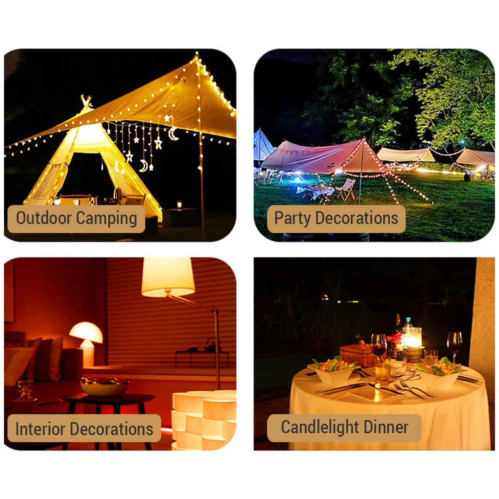 Portable Gas Camping Lantern Outdoor Candle Lamp with Storage Bag for Camping Hiking Travel