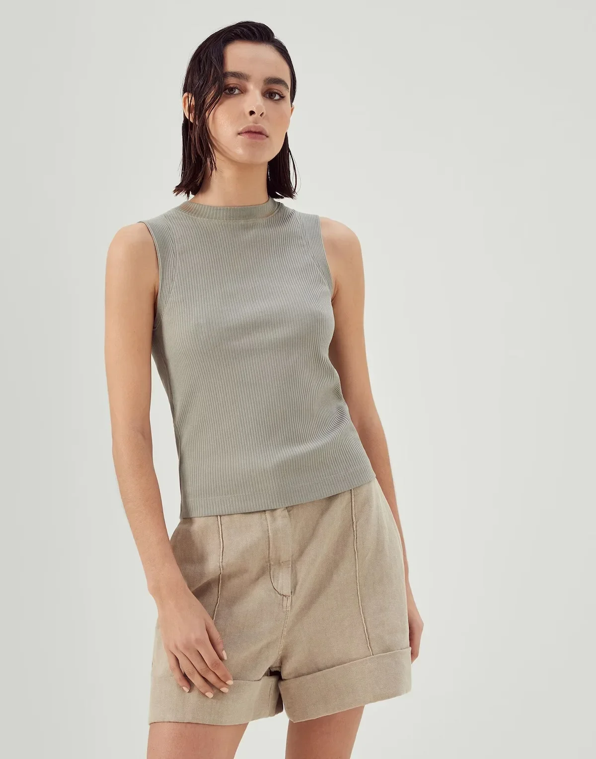 

2024 Spring and Summer New Style Daily Commuting Round Neck Sleeveless Ladies Vest