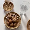 Vietnamese Hand-woven Autumn Rattan Woven Storage Towel Holder Coaster Tea Drain Photography Props  Snack Plate Fruit Plate 4