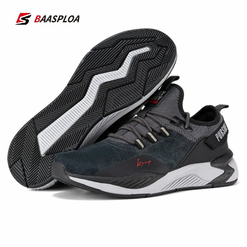 Running Shoes Sneakers Shoes Walking Sneakers Walking Shoes Casual Shoes Baasploa Men's Suede Shoes Waterproof Sneakers Non-slip Casual Running Fashion Male Damping Outdoor Walking Shoes