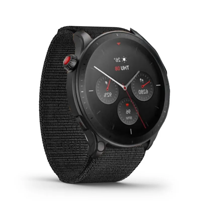 Amazfit GTR4 GTR 4 GTS 4 스트랩 나일론 밴드 후크&룩 벨트 팔찌용 시계 밴드