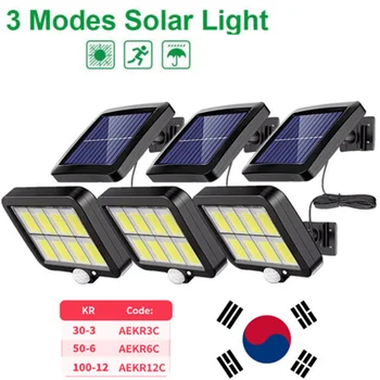 태양광 led 야외조명  센서등 PIR 모션 센서 COB 태양광 야외등, 벽 가로등, 방수 기능, 가정 정원등