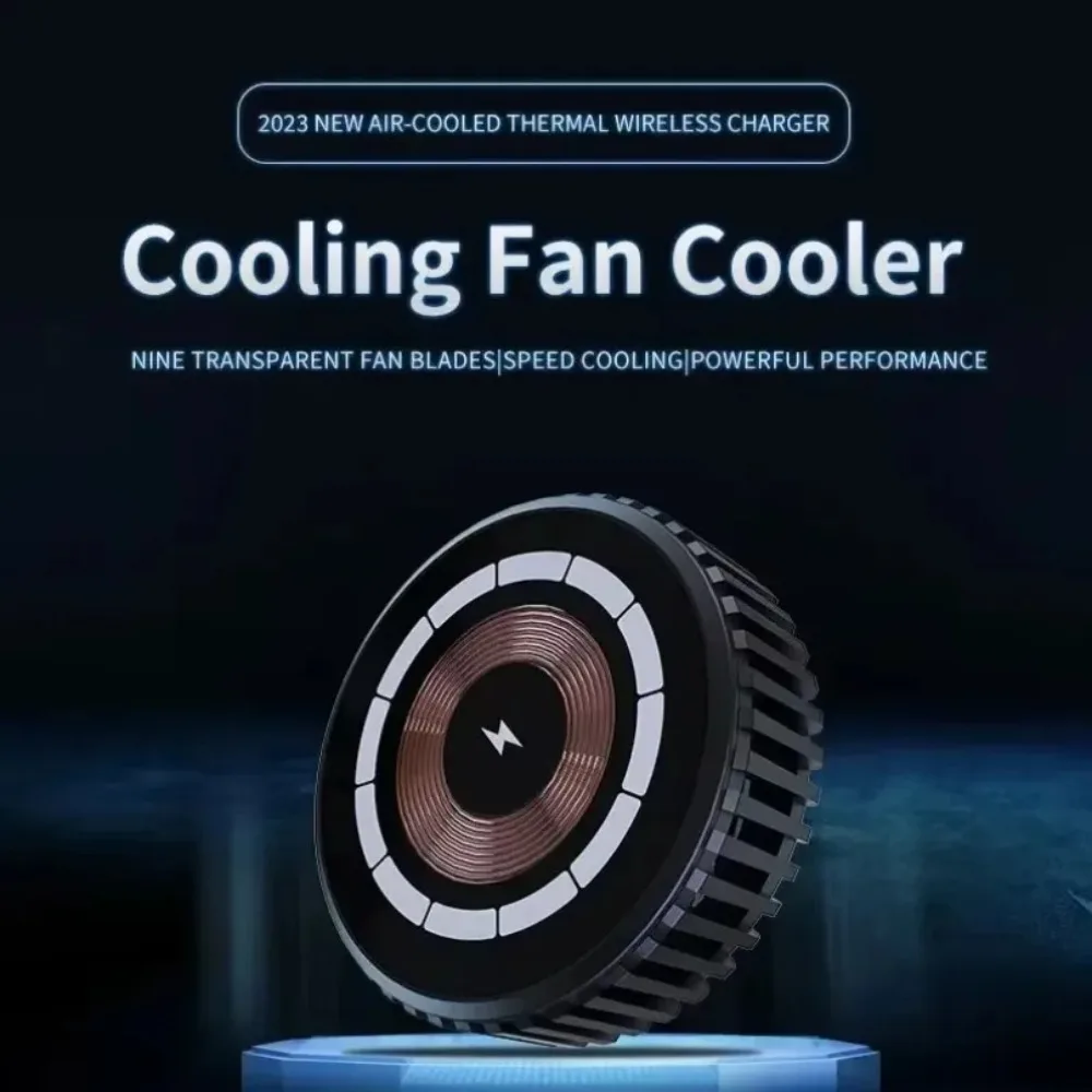 Phone Magnetic Wireless Charger Cooling Fan For Magsafe iPhone 16 15 14 13 12 Pro Max Fast Charging Cellphone Radiator Cooler