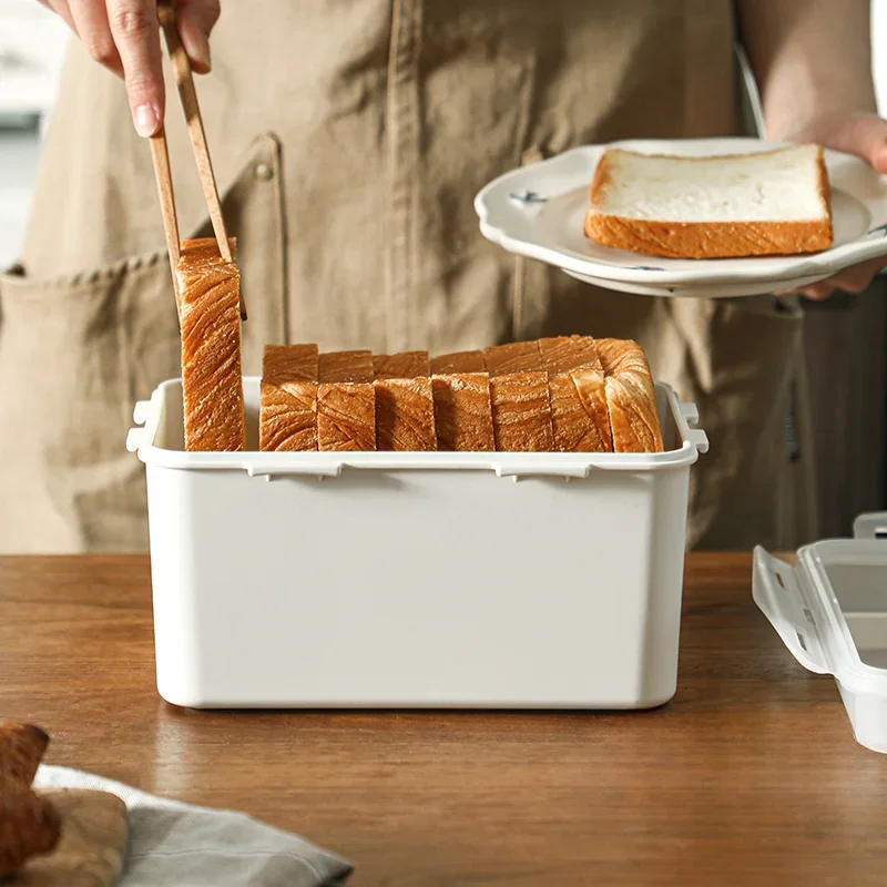 SHIMOYAMA Toast Box Sealed Refrigerator Fresh Keeping Crisper Sandwich Box with Lid Plastic Vegetable Fruit Storage Container 2