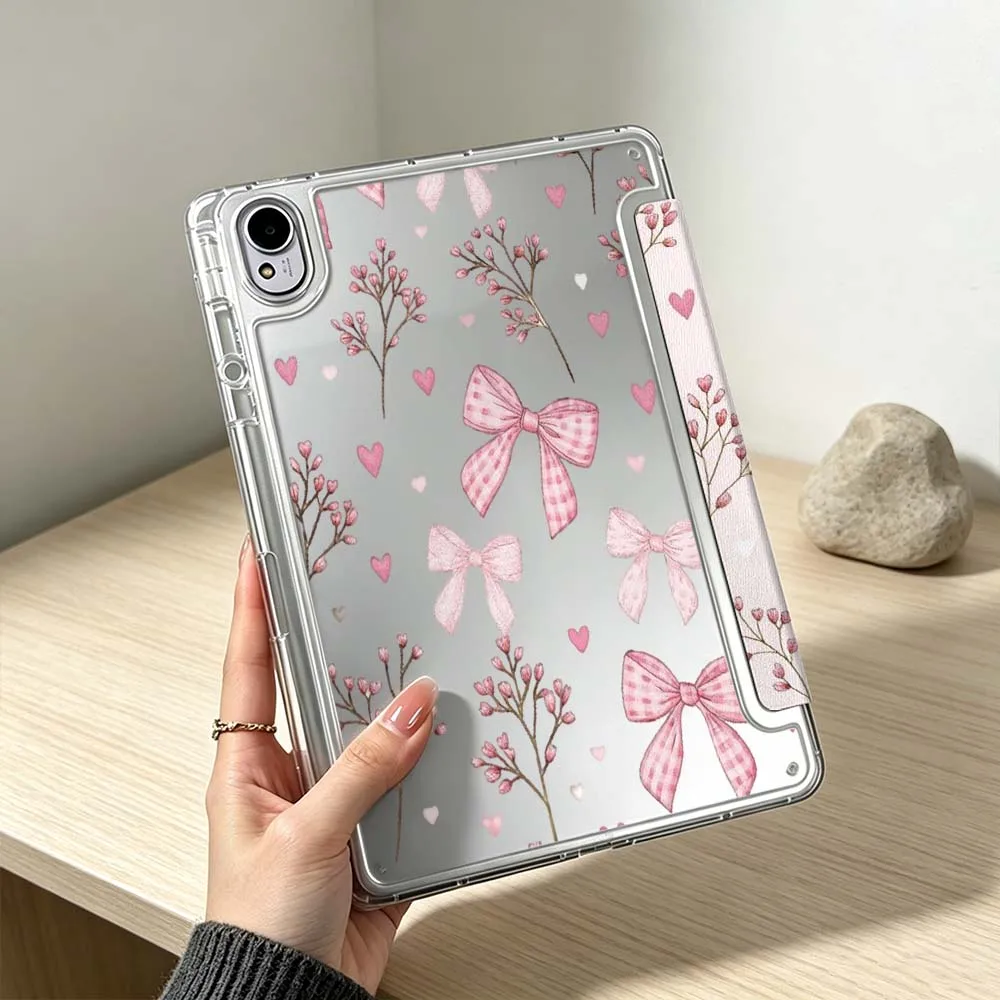Bow Floral Heart Pattern Soft Tablet Case