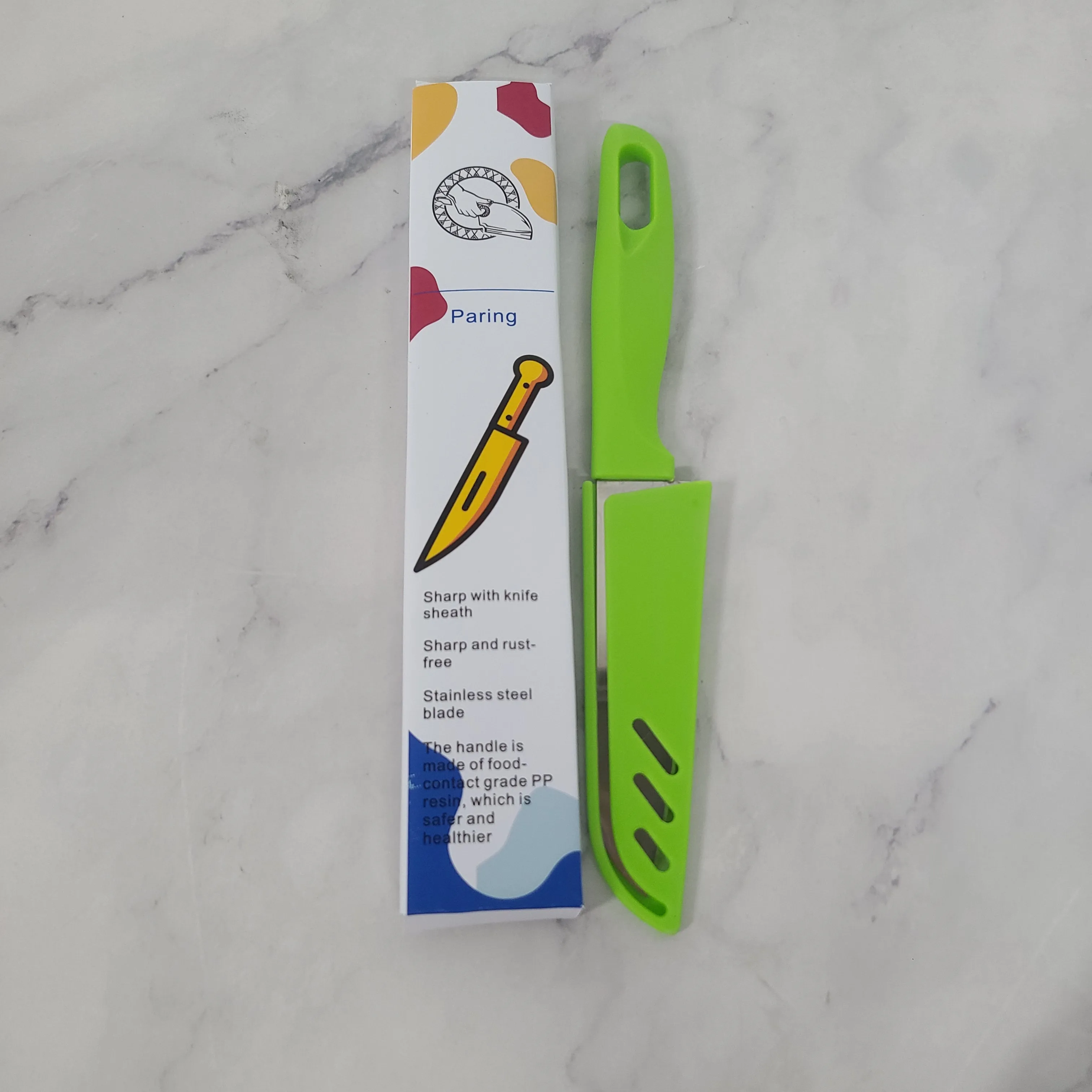 Razor Sharp Blade Paring Kitchen Knife Popular Professional Cooking Cut Tools Fruit Knife Peeling Knives With Plastic Handle