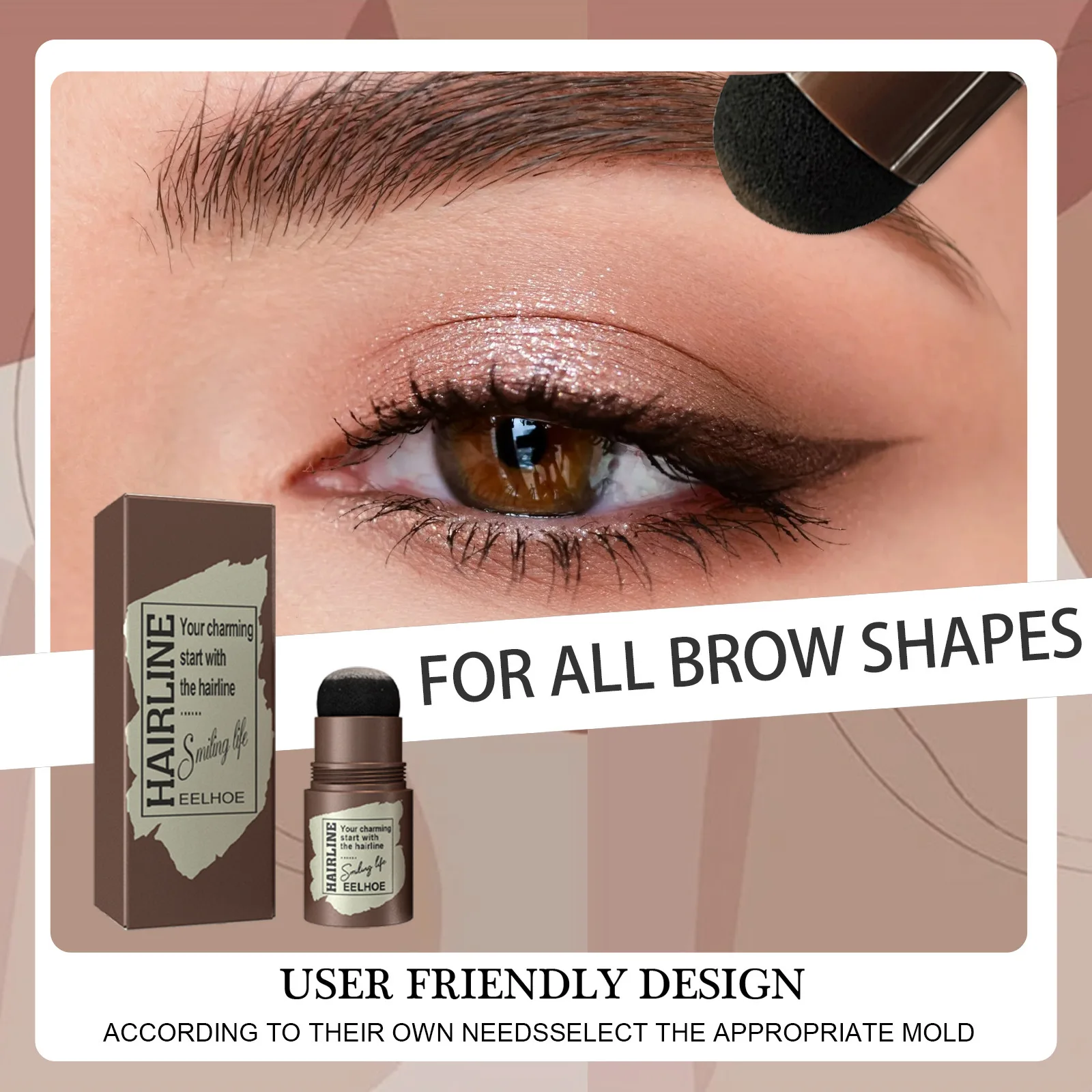 Eyebrow Powder Hairline Shadow Powder Eyebrow Stencil Kit Modified Hair Edge Filled Forehead Waterproof Long Lasting Cosmetics 2