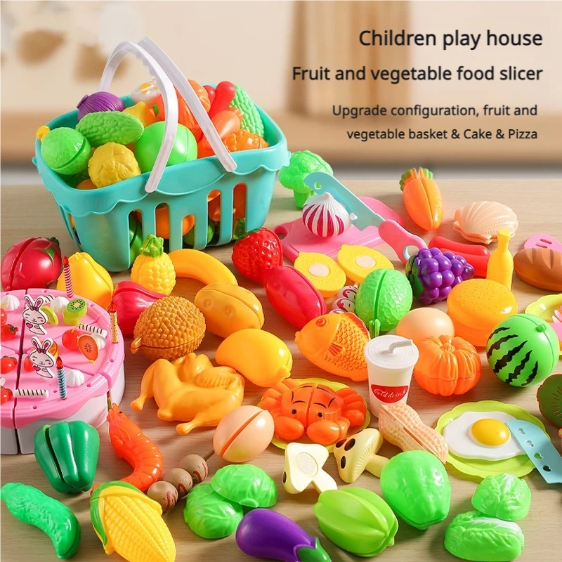 DIY Fruit Cutting Toys Vegetables Fruits And Vegetables Parent-Child Simulation Kitchen Food Children’s Birthday Gifts