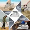 Beach Sand Scoop Shovel Metal Detector Sand Scoops Treasure Detecting Metal Detector Hunting Stainless Steel Tool Hex 6