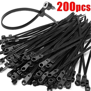 Image for New Screw Hole Nylon Cable Ties Multipurpose Heavy 