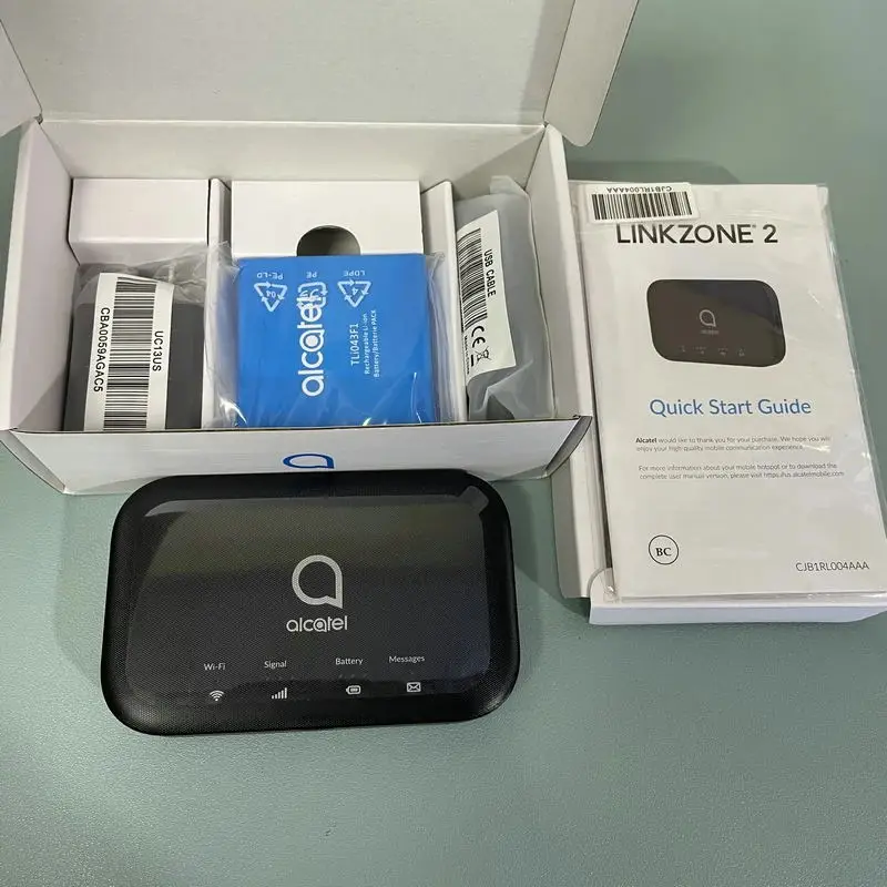 Alcatel 미국 버전용 휴대용 라우터, Alcatel LINKZONE 2 MW43TM, 4G LTE 핫스팟, 최대 16 개 장치, 4400mAh 배터리