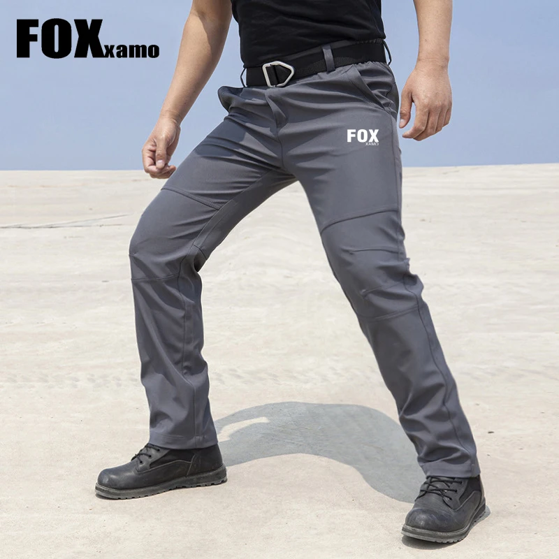 2023 Men's Cycling Pants Waterproof MTB Bike Bicycle Pants Windproof Sports Hiking Camping Trousers FOXxamo Cycling Shorts Grey