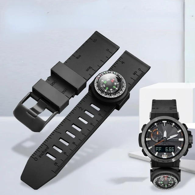 Silicone Watch for Casio Protrek PRW-60/PRW-70/PRW-50/30yt Sweat-Proof