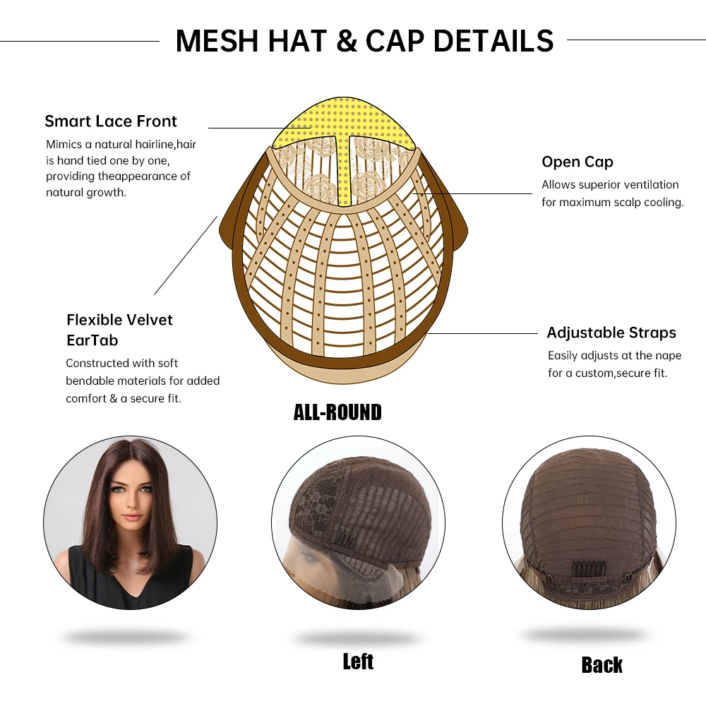 Human Hair Wig 13X1 T Part Transparent Lace Wigs for Women