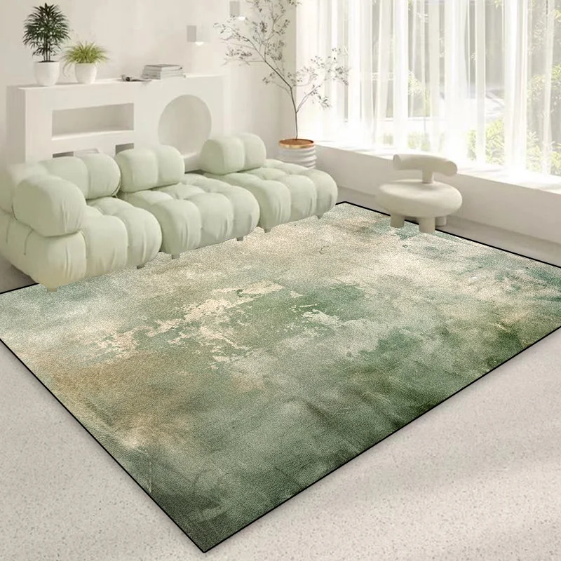 Light Luxury Green Decoration Rugs Living Room Abstract Carpets Home Sofa Area Foot Mat Washable Room Cloakroom Hallway Carpet 3