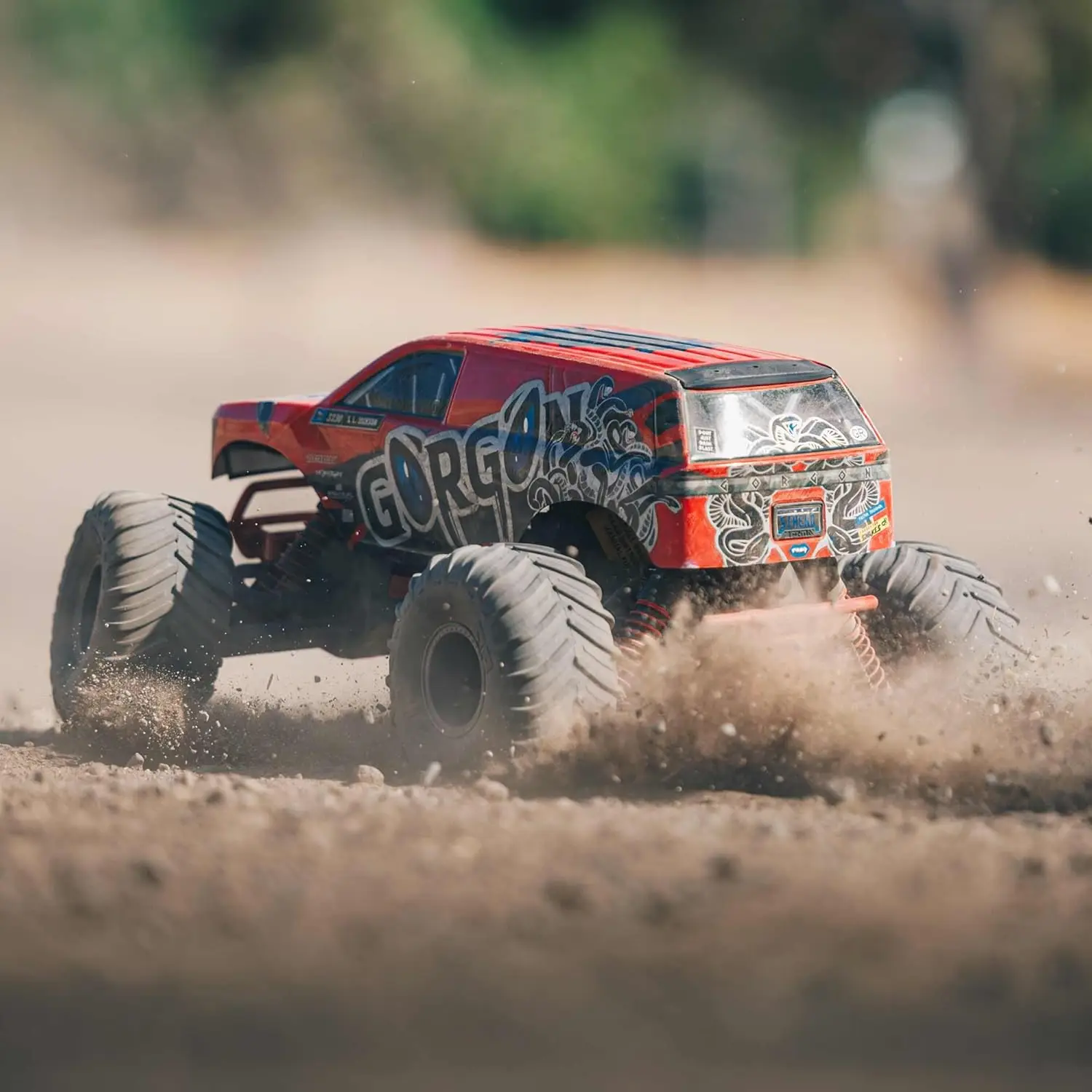 RC Truck Gorgon 2 Wheel Drive MT 1/10 RTR (Ready-to-Run Battery and Charger Included) Smart 3300 7C S120 USB Red ARA3230ST2