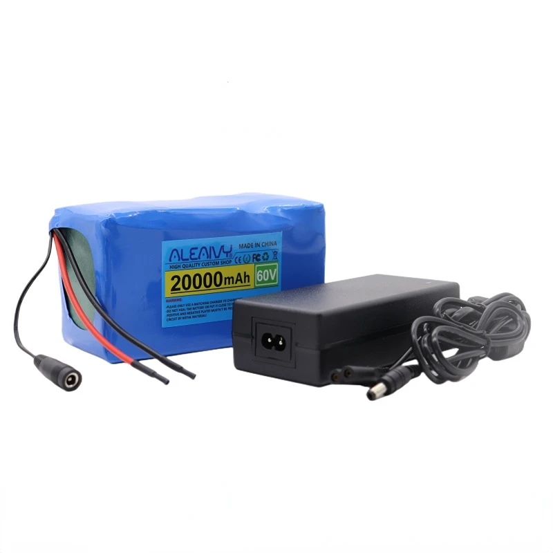 60V 16S2P 20Ah lithium Rechargeable Battery 18650 battery pack for 54.6v 350W 500W 750W 1000W built-in 16S BMS With 2A Charger