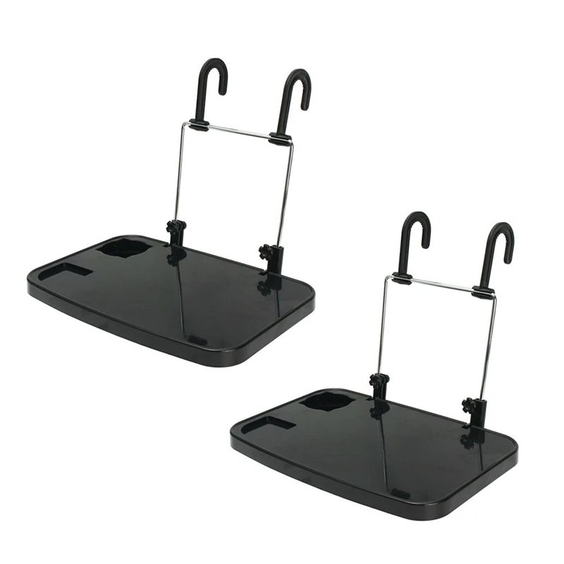 

2X Folding Car Computer Desk Work Table In Car Laptop Stand Food Tray Drink Holder