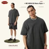 ZODF Retro 2025 Summer Men Washed 275gsm Cotton T-Shirts Unisex Oversized Loose Edge Washed T Shirt Tees Streetwears HY0972 2