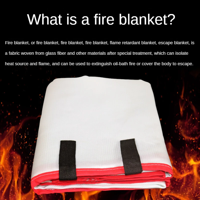 VITCOCO 1.2*1.2M Fire Fighting Blanket Fiber Escape Blanket Necessary Fire for Kitchen Compartment Heat Resistant Flame