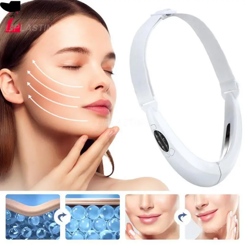 

Face Beauty Meter EMS Facial Lifting Device LED Photon Therapy Face Jaw Slimming Vibration Massager Double Chin Reducer Belt