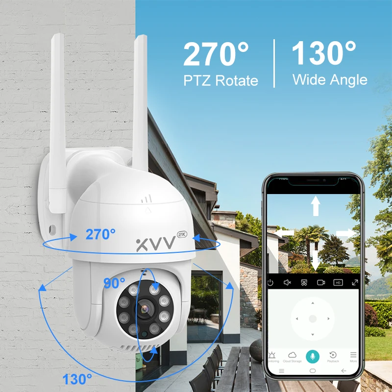 P1 Smart Outdoor 1296P IP Camera PTZ Rotate for Xiaomi Mi Home App