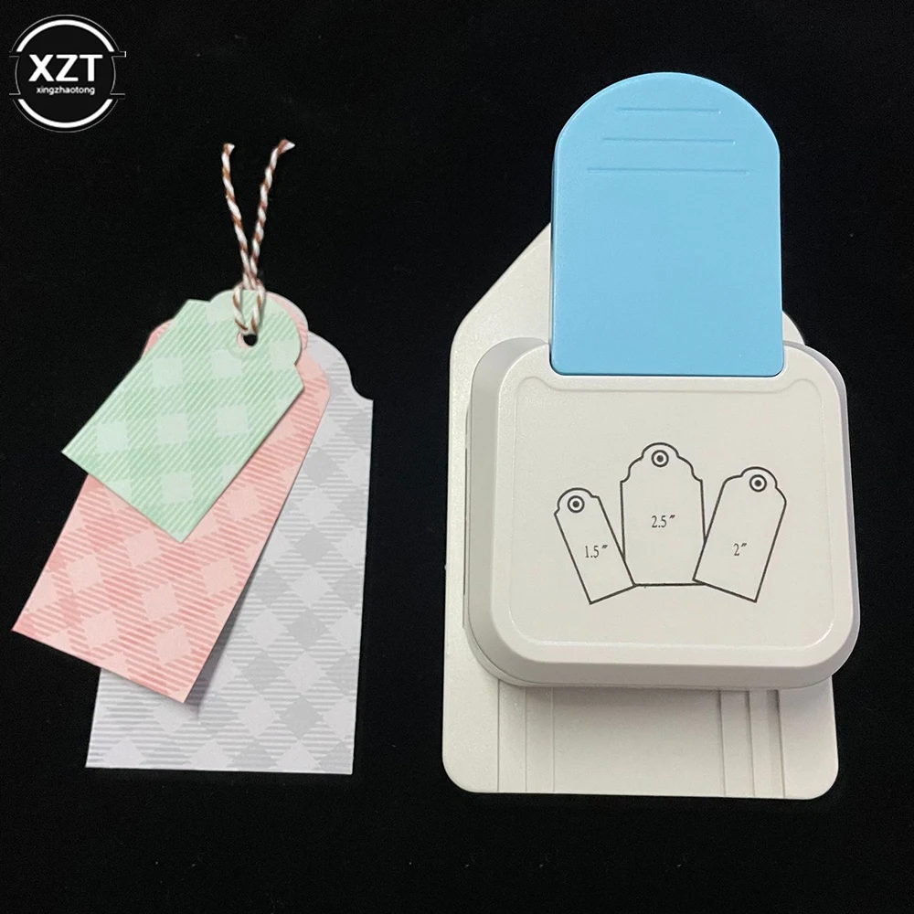 3 in 1 Tag Punch Corner Rounder Cutter Paper Label Punch Paper Cutter Paper Craft Punch Corner Punch Paper Punch Corner Cutter Fillet Cutting Tool Bevel Cutter for Scrapbooking Card DIY Paper Card Photo Making Supplies