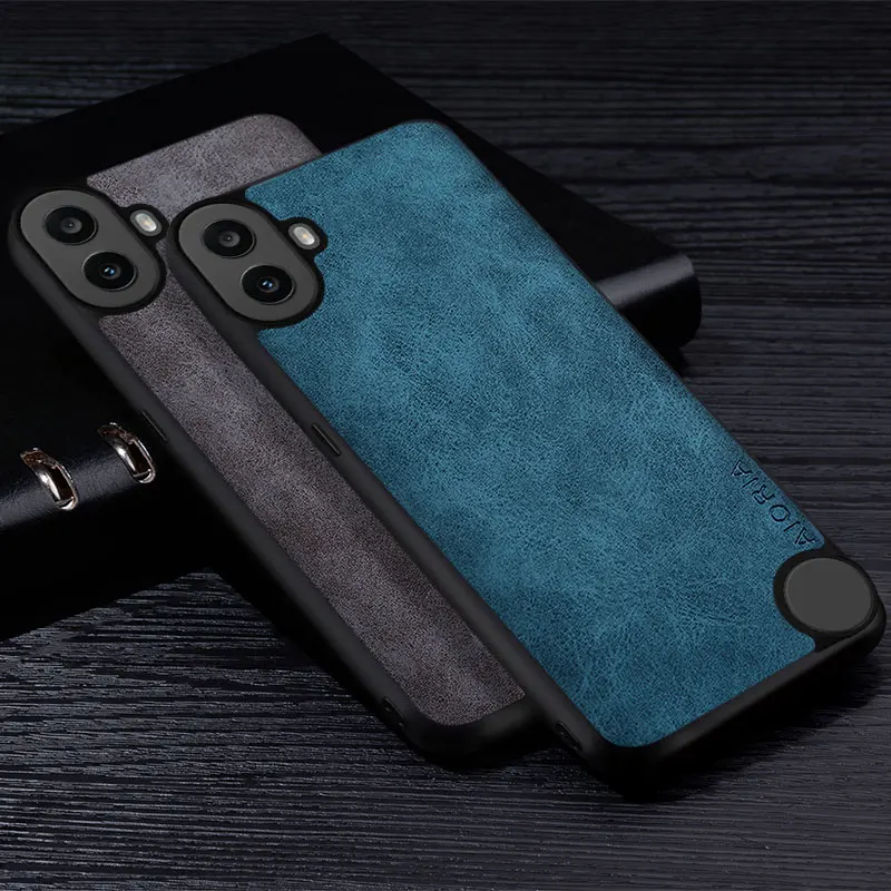 Premium PU Leather Phone Case - Scratch-Resistant Solid Color Cover