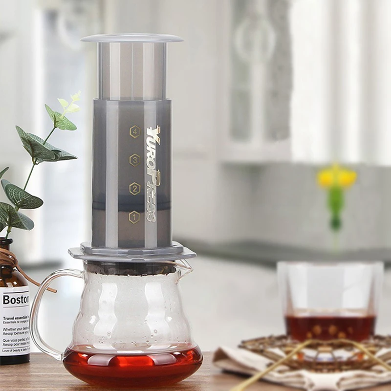 Espresso Coffee Maker Portable French Press barista tools Coffee Pot Air Press Drip Coffee Machine Filters Paper 64mm 350pcs — view 3