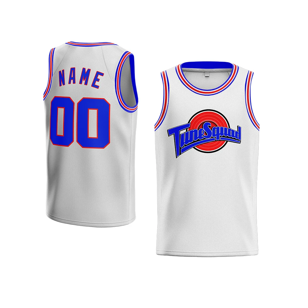 Space Jam 1996 Sublimation Printed Basketball Jerseys with Any Color Name and Number for Halloween Party