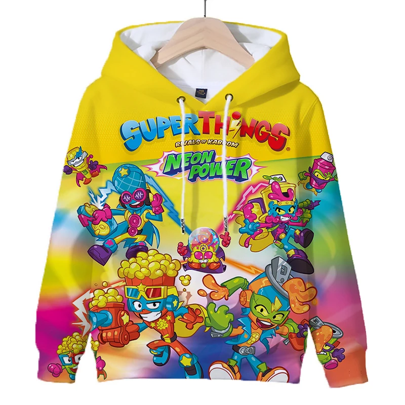 Hoodies superzings serie 11 kapucnis pulóverek 3D Gúnyrajz tops Köntös fiúknak lányok superthings children's sweatshirts gyerekeknek ruhák