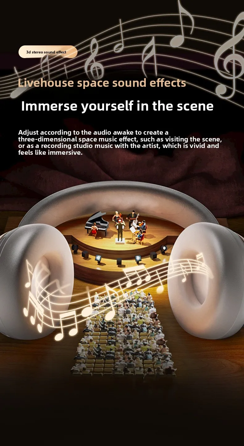 2025 model over-ear headphones with ANC active noise cancellation, HIFI high-qua
