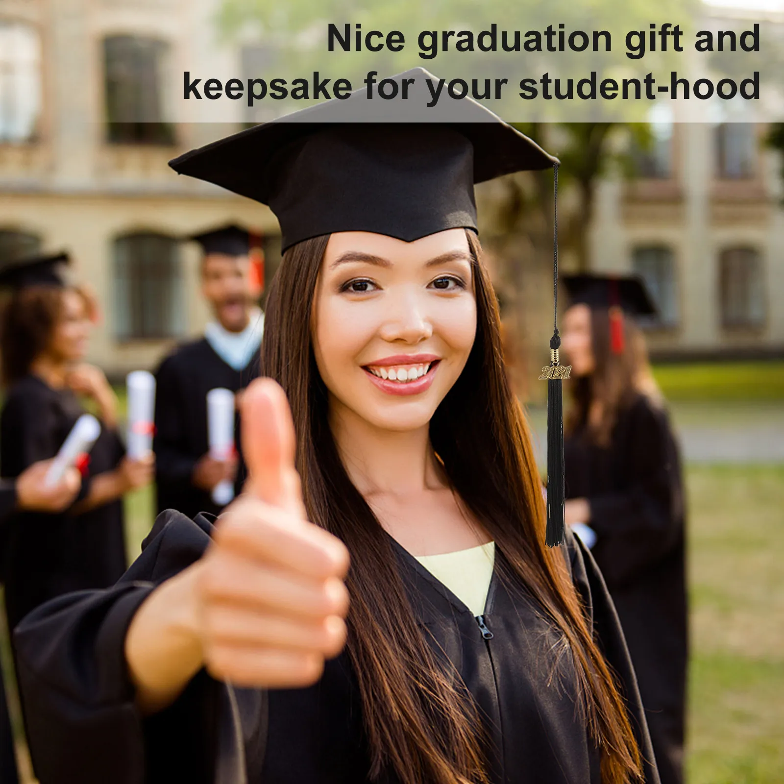 1개 의사 모자 태슬 졸업 펜던트 블랙 부드러운 털이 없는 폴리에스터 태슬 모자 팬 홈 데코 창의적인 행사용