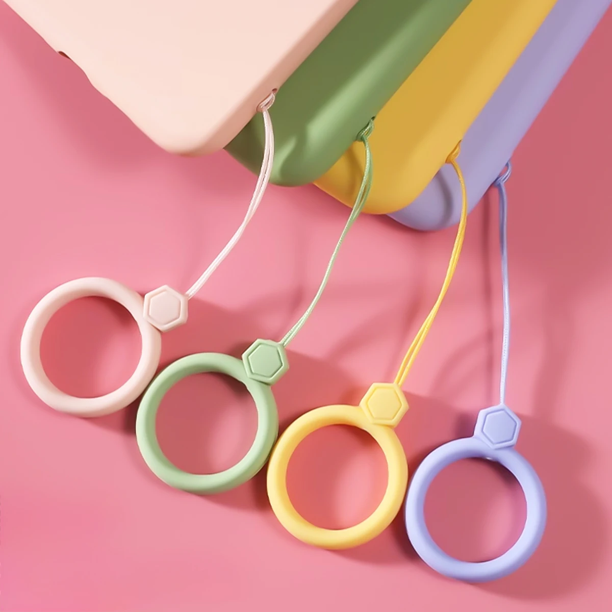 Soft Silicone Wrist Strap Lanyard Keychain