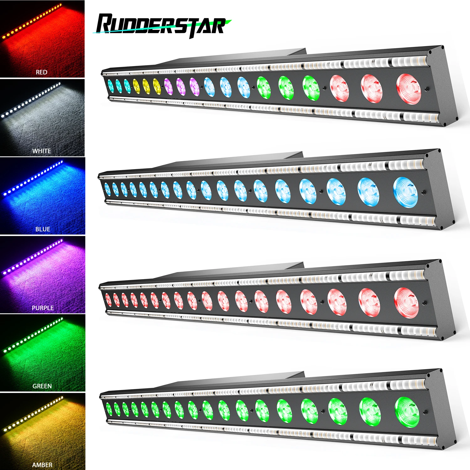 1/2/4PCS 18LEDs Wall Washer Light RGBW Effect Lights DMX Stage Lighting Fill Lights for Party Concert Wedding Theater Bar Club