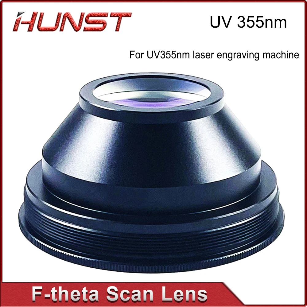 HUNST F-theta 투시 필드 렌즈, UV 레이저 마킹 기계 부품용, 355nm, 110x110-300x300mm