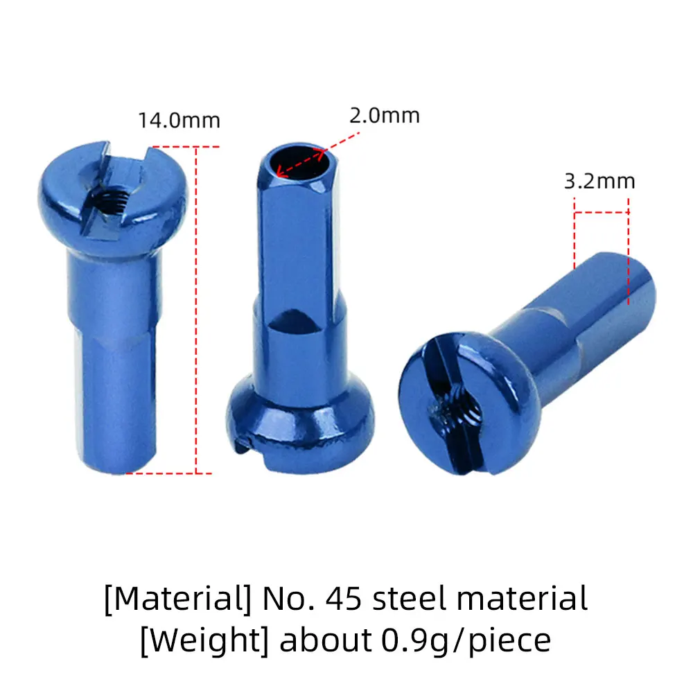 14G Bicycle Spoke Cap for 2mm 14mm Spoke MTB Road Bike 72pcs bike accessories bike spokes nipples