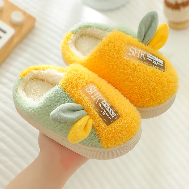 Cotton Slippers Plush Slippers Kids Slippers For 3-8 Years Children