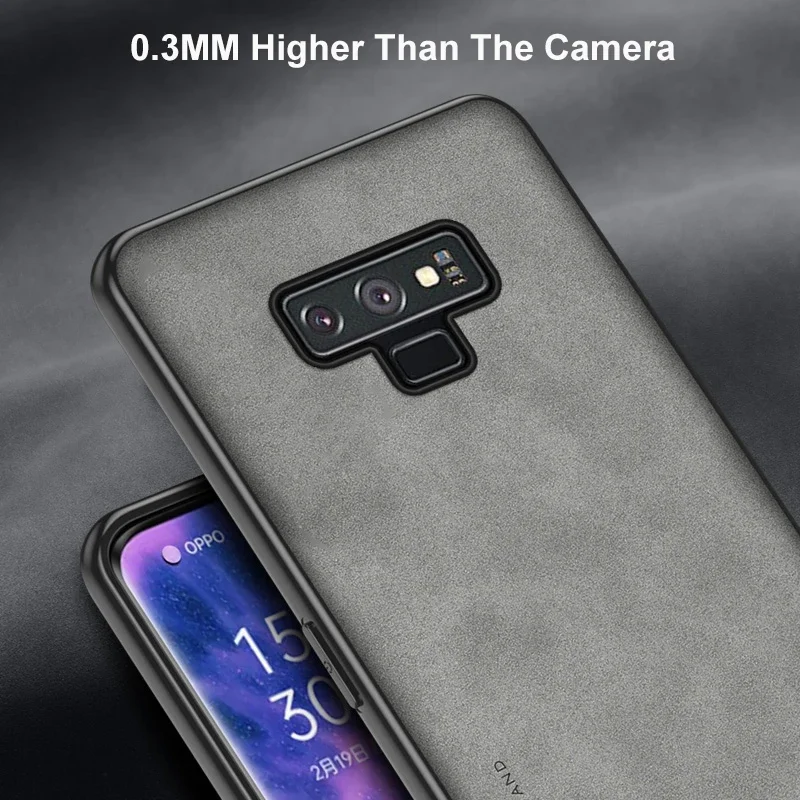 Elegant Matte Silicone & PU Leather Back Cover – Premium Luxury Phone Case