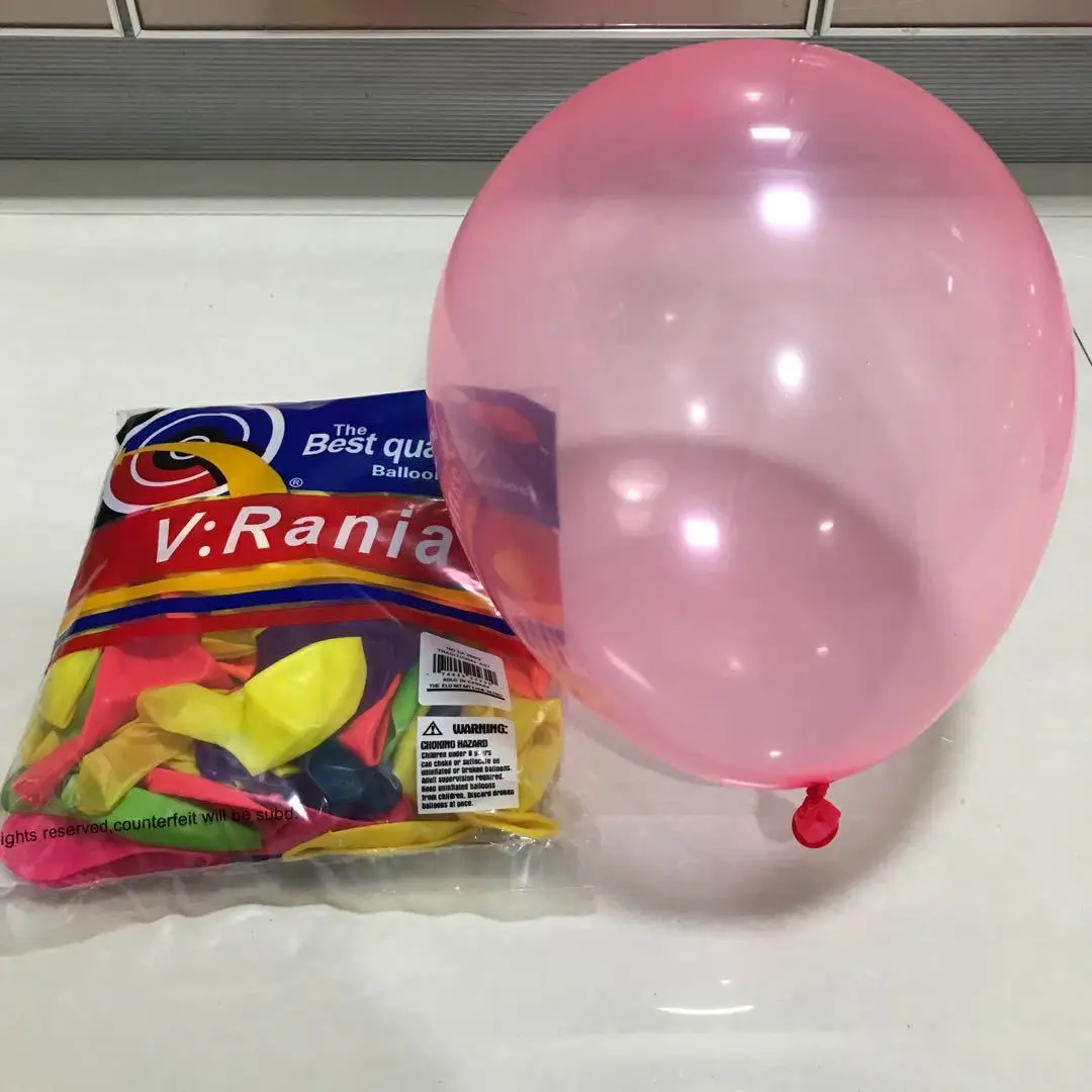 V Brand 12 Inch 2.8g Transparent Ball Wedding Birthday Party Decoration Color Crystal Bobo Latex Balloon