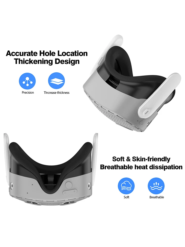 Silicone Protective Case Drop-Proof Host Protective Cover Waterproof VR Headset Protector for Meta Quest 3S VR Accessories